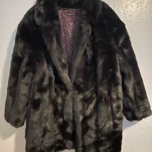Jordache Black Faux Fur Coat